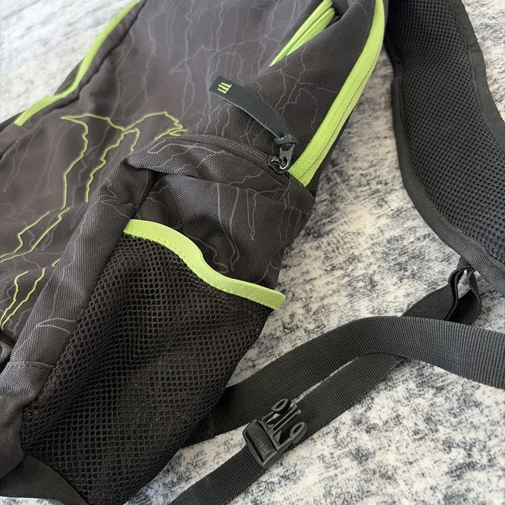 Monster Energy Black Promo Backpack Laptop Padded Pockets Zippers Large Logo